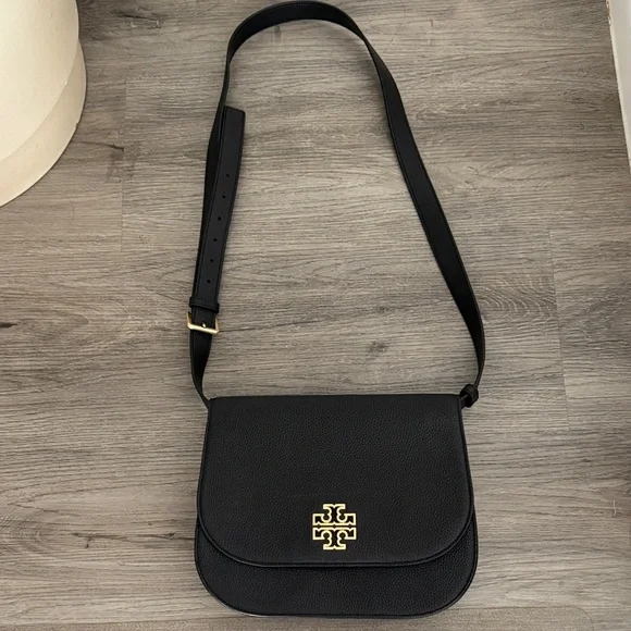 Tory Burch Black and Gold Crossbody Bag - Picture 2 of 8